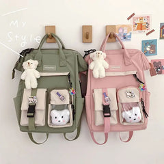 Waterproof Candy Colors Backpack for Teenage Girl Travel Rucksack KL1146