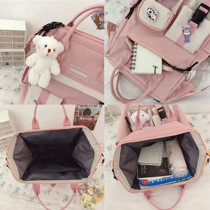 Waterproof Candy Colors Backpack for Teenage Girl Travel Rucksack KL1146