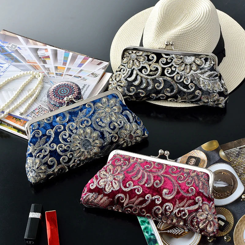 Chinese Vintage Style Party Cross Body Bag Evening Clutch Purse