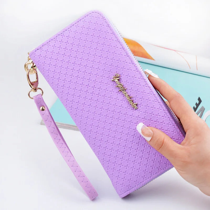 Leaf Print Long Women Purse Large Capacity Bag Women Wallet