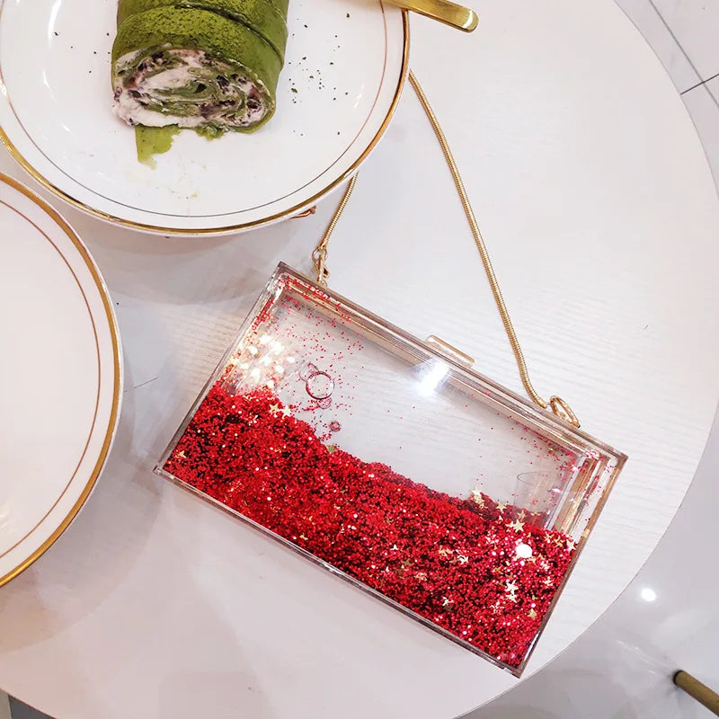 Transparent Liquid Bag Female Mini Clutch Bag