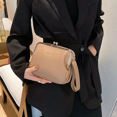 Retro Double-Layer Clip Bag Shoulder Messenger Bag