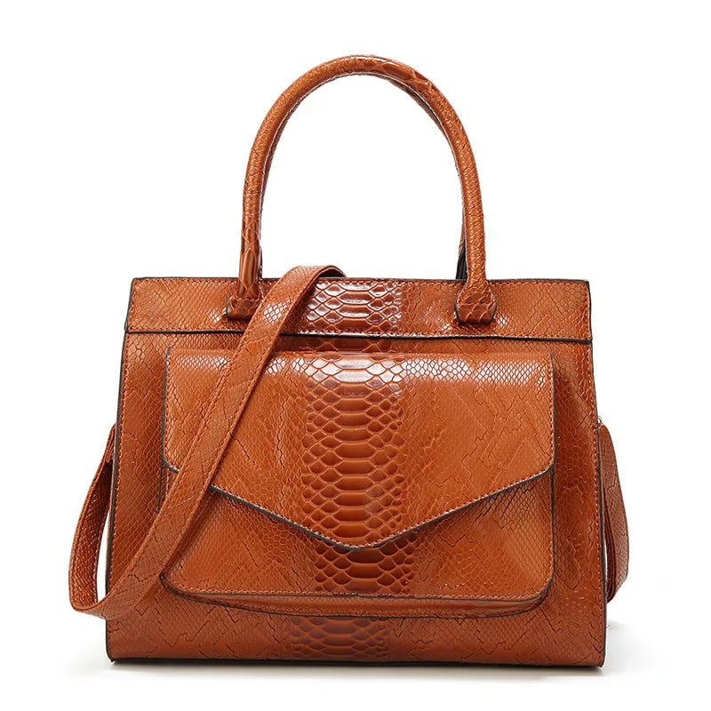 Snakeskin Portable Bag Women's Shoulder Handbag