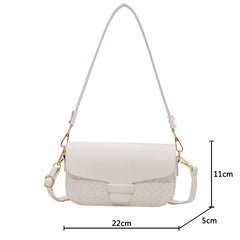 One-Shoulder Small Square Bag with Chain Messenger Strap
