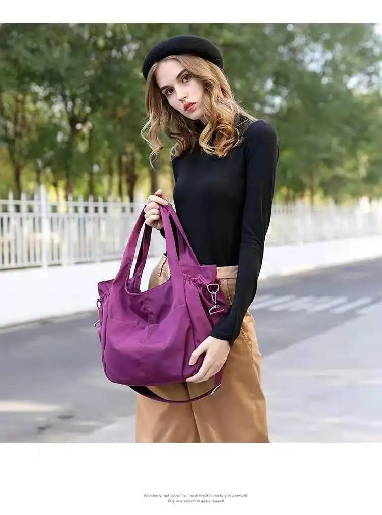 Women's Large Capacity Shoulder Bag Oxford Cloth Handbag