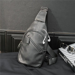 Leather Chest Bag Single Backpack iPad Bag
