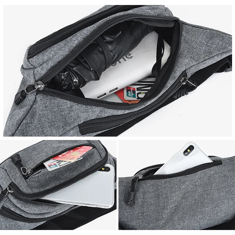 Men Women Waist Bag Hip Bum Bag Pack Phone Waist Packs Mobile Phone Pouch
