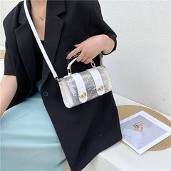 2021Summer Women's Transparent Square Sling Bag PVC Shoulder Bag