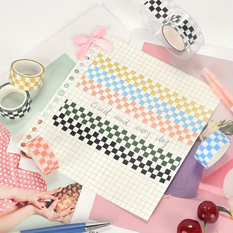 5 Rolls Plain Washi Tape Set DIY Material Sticker Scrapbooking