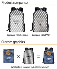 3D Dog Backpack for Teenage Girls School Shoulder Bag