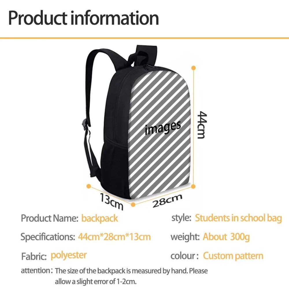 3D Dog Backpack for Teenage Girls School Shoulder Bag