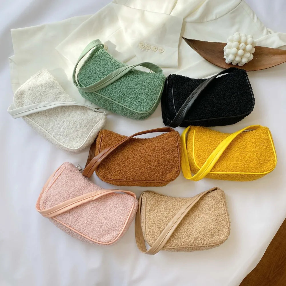 Square Woolen Tote Bag for Women