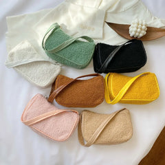 Square Woolen Tote Bag for Women