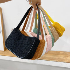 Square Woolen Tote Bag for Women