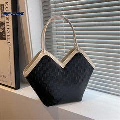Autumn/Winter Caulus Lattice Tote Bag Women's Shoulder Bag