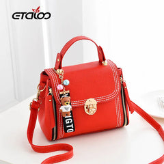 Autumn Winter Women's Bag Small Square Bag Lovely Pendant