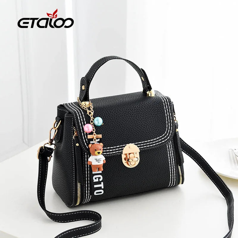 Autumn Winter Women's Bag Small Square Bag Lovely Pendant