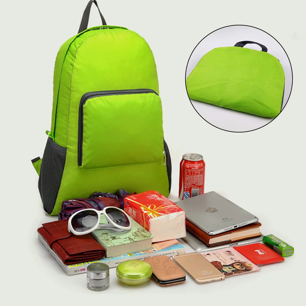 Flamingo Print Foldable Backpack for Men Women Lightweight Daypack