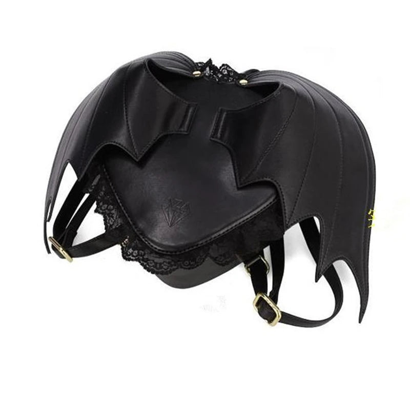 Punk Style Bat Wing Backpack for Women and Girls