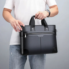 Men's PU Leather Briefcase Shoulder Bag Laptop Handbag Messenger Tote