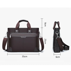 Men's PU Leather Briefcase Shoulder Bag Laptop Handbag Messenger Tote