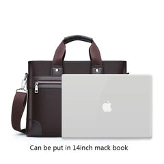 Men's PU Leather Briefcase Shoulder Bag Laptop Handbag Messenger Tote