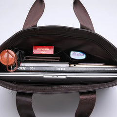 Men's PU Leather Briefcase Shoulder Bag Laptop Handbag Messenger Tote