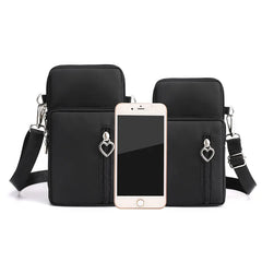 Canvas Handbag Mobile Phone Bag Women's Messenger Bag All-match Mini Small Cross