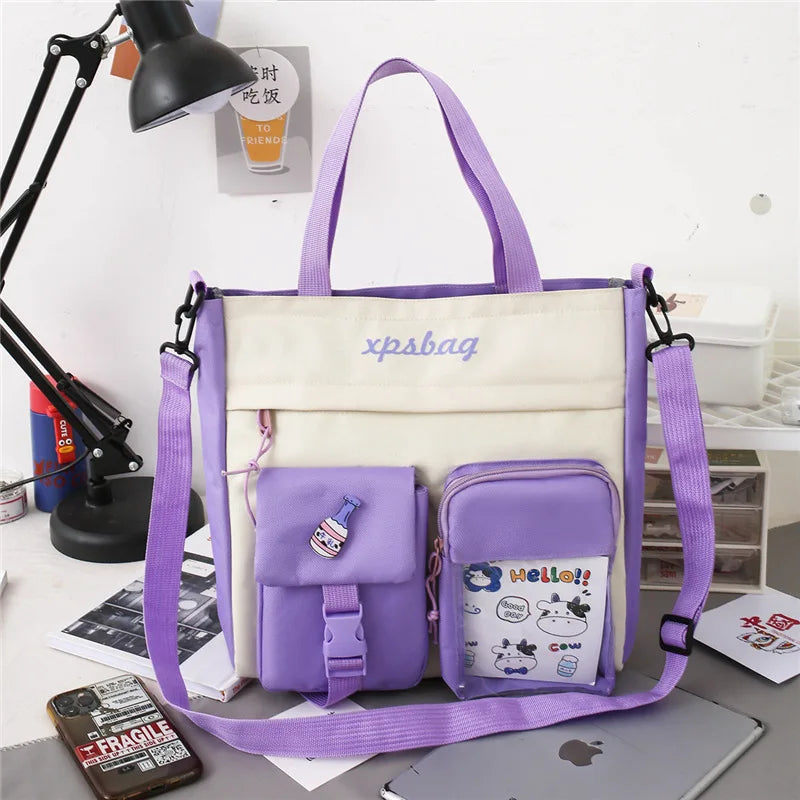 Canvas Women Handbag Shoulder Bags Large Capacity Tote Shopping
