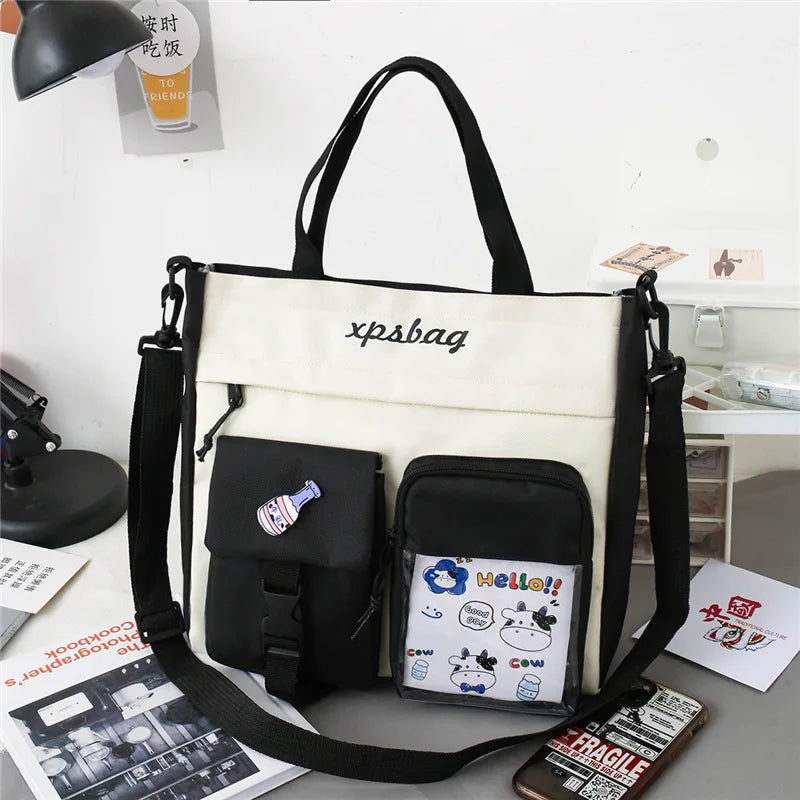 Canvas Women Handbag Shoulder Bags Large Capacity Tote Shopping