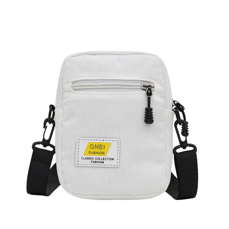 Canvas Crossbody Bag Small Handbag Zipper Purse