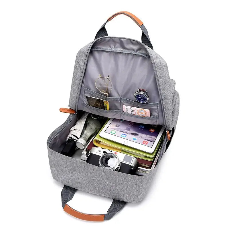 Business Men Laptop Backpack Waterproof Oxford Light Bag