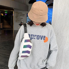 Men's Canvas Fanny Pack Street Reflective Waist Bag