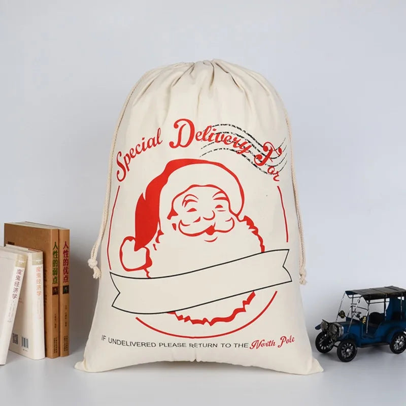 Christmas Gift Bag Decorations Santa Sacks Deer Ornament Candy Bag