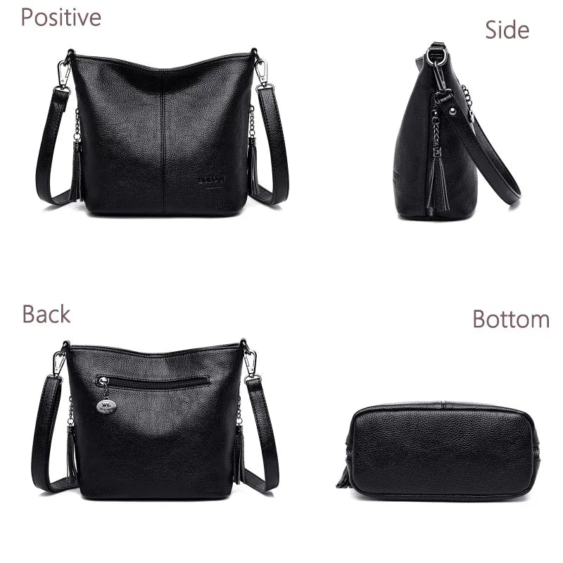 Summer Soft Leather Shoulder Bags for Women
