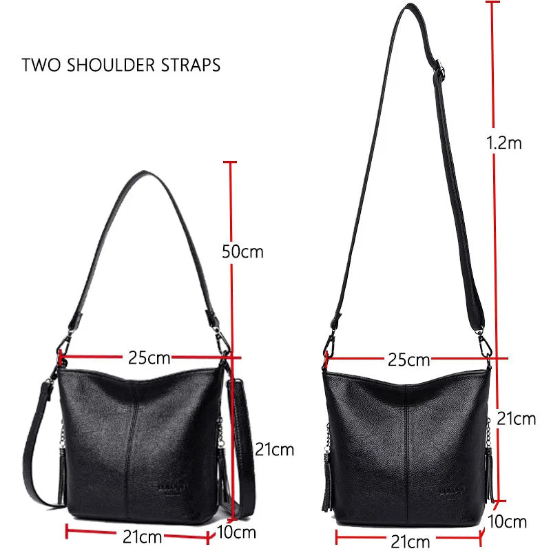 Summer Soft Leather Shoulder Bags for Women