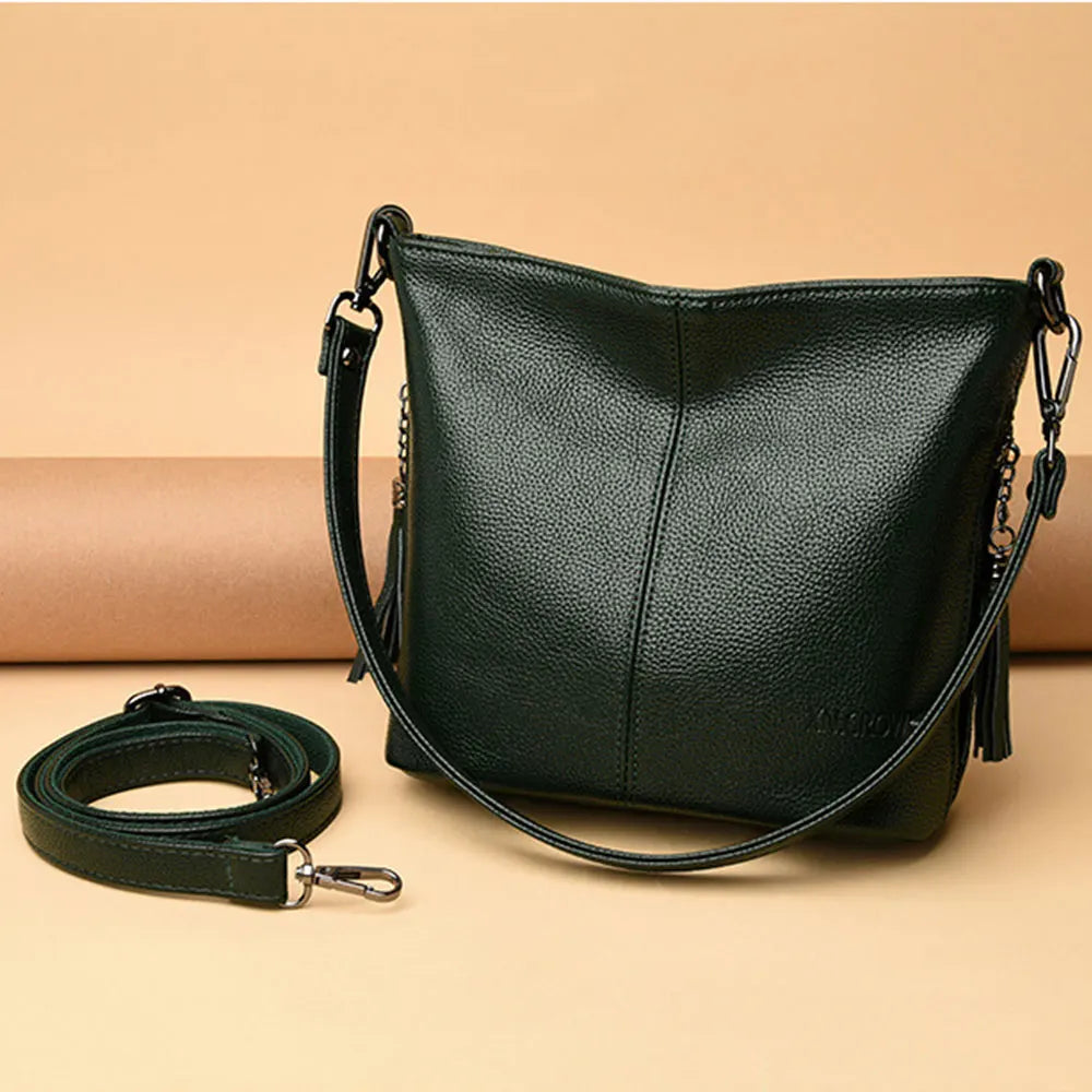 Summer Soft Leather Shoulder Bags for Women