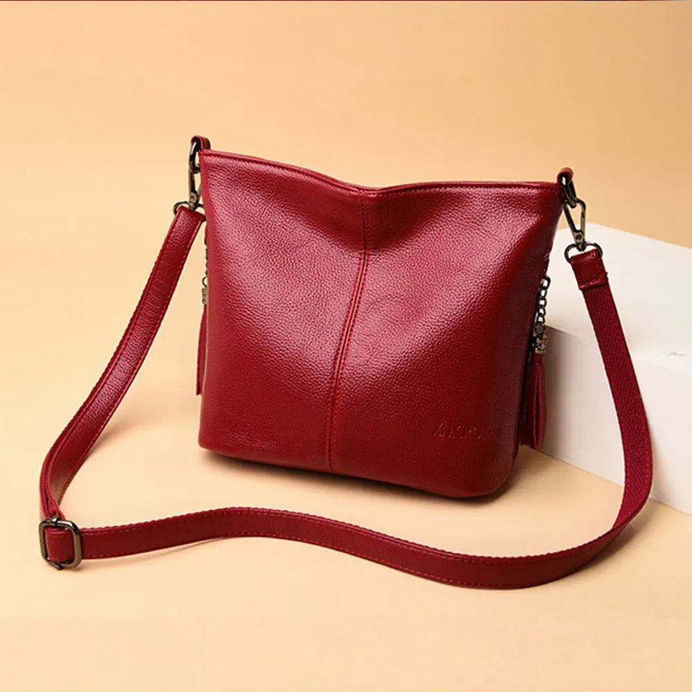 Summer Soft Leather Shoulder Bags for Women