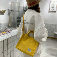 Corduroy Casual Women's Tote Shoulder Bag