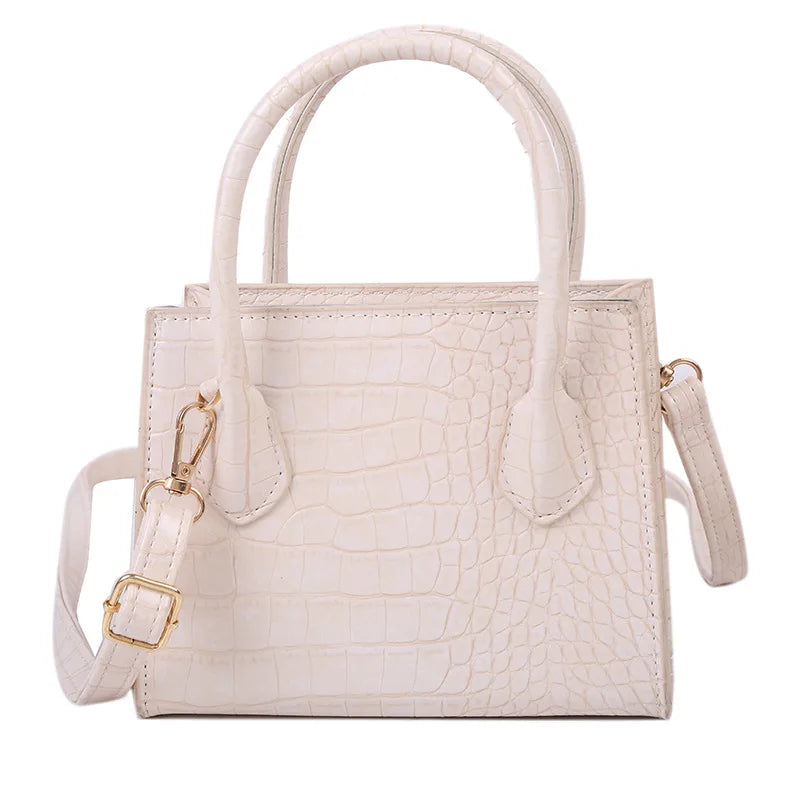 Crocodile Pattern PU Leather Crossbody Bag Chain Female Shoulder Handbag