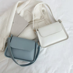 Women Shoulder Bag Soft PU Leather Underarm Bags Female Solid Small Square Bag