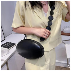 Green Round Handbag High PU Leather Crossbody Bag