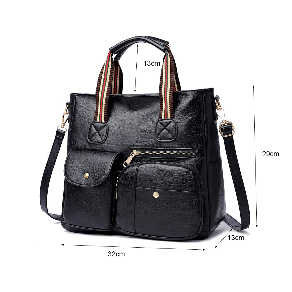Soft Leather Women's Tote Bag Handbag Crossbody Bags