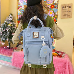 Women Backpack School Bags Laptop Mochila Double Zipper