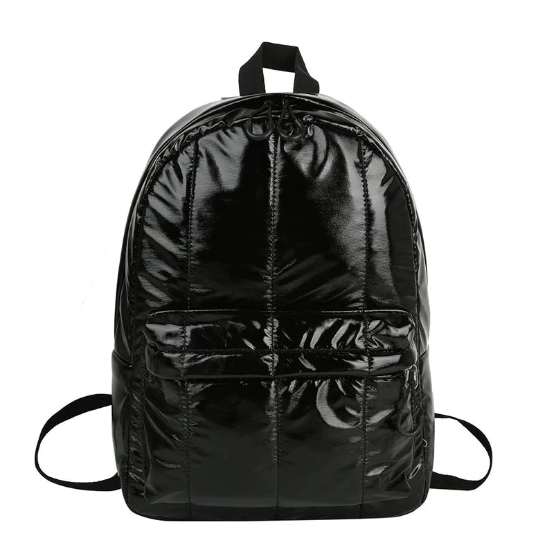 Waterproof Glossy Backpack Casual Bag for Women