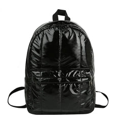 Waterproof Glossy Backpack Casual Bag for Women