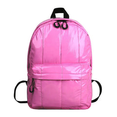 Waterproof Glossy Backpack Casual Bag for Women