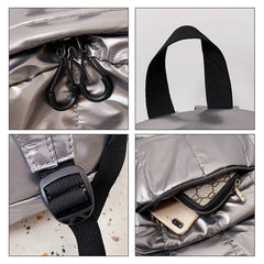 Waterproof Glossy Backpack Casual Bag for Women