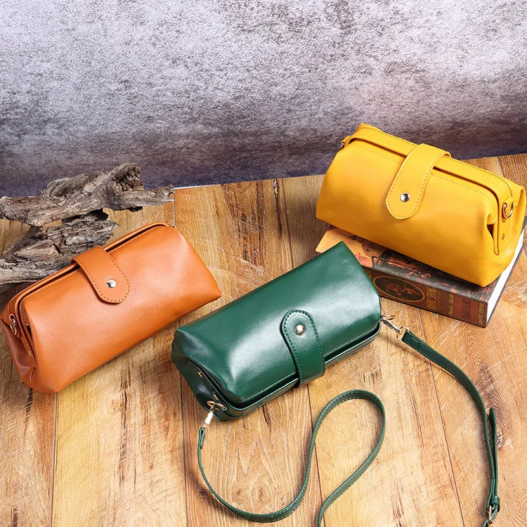 Vintage Soft Mouth Doctor Bag Crossbody Mini Bag