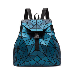 Reflective Geometric Backpack School Travel Holographic Bag Women